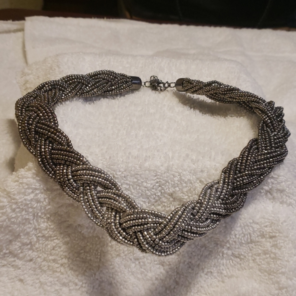 Two tone rope beaded necklace